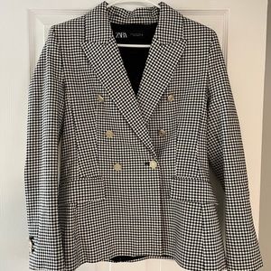 Zara Houndstooth Blazer